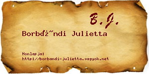 Borbándi Julietta névjegykártya